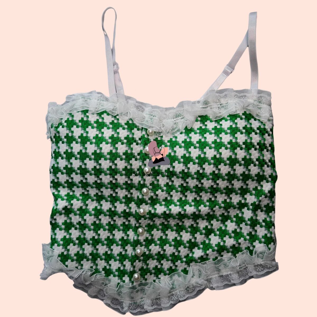 french lace padded tops