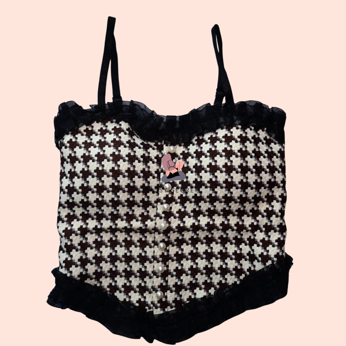 french lace padded tops