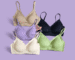 Seamless Latex T Shirt Bra