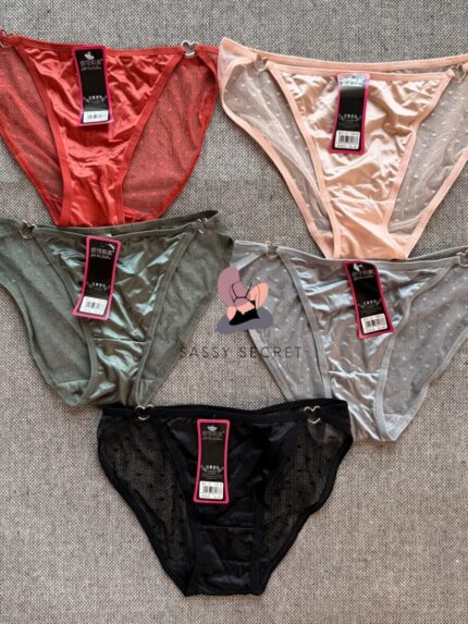 Sheer Mesh Dot Panty – Seamless & Sexy with Cotton Crotch (Imported)