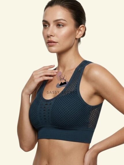 Breathable Mesh Sports Bra – Heavy Support & Hollow Back (Imported) – Buy Online in Bangladesh | Sassy Secret BD