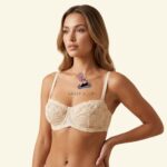Lace Strapless Bra – Wired Push-Up with Nipple Covers (Imported)