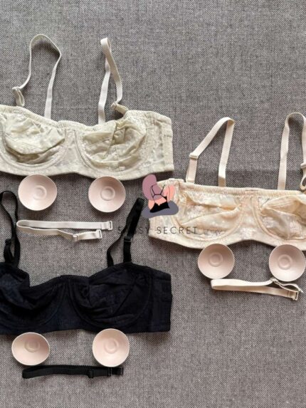 Lace Strapless Bra – Wired Push-Up with Nipple Covers (Imported)