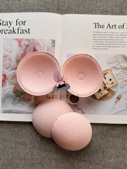 Pink Reusable Cotton Breast Pads for Nursing Moms - Milk Leakage Solution in Bangladesh