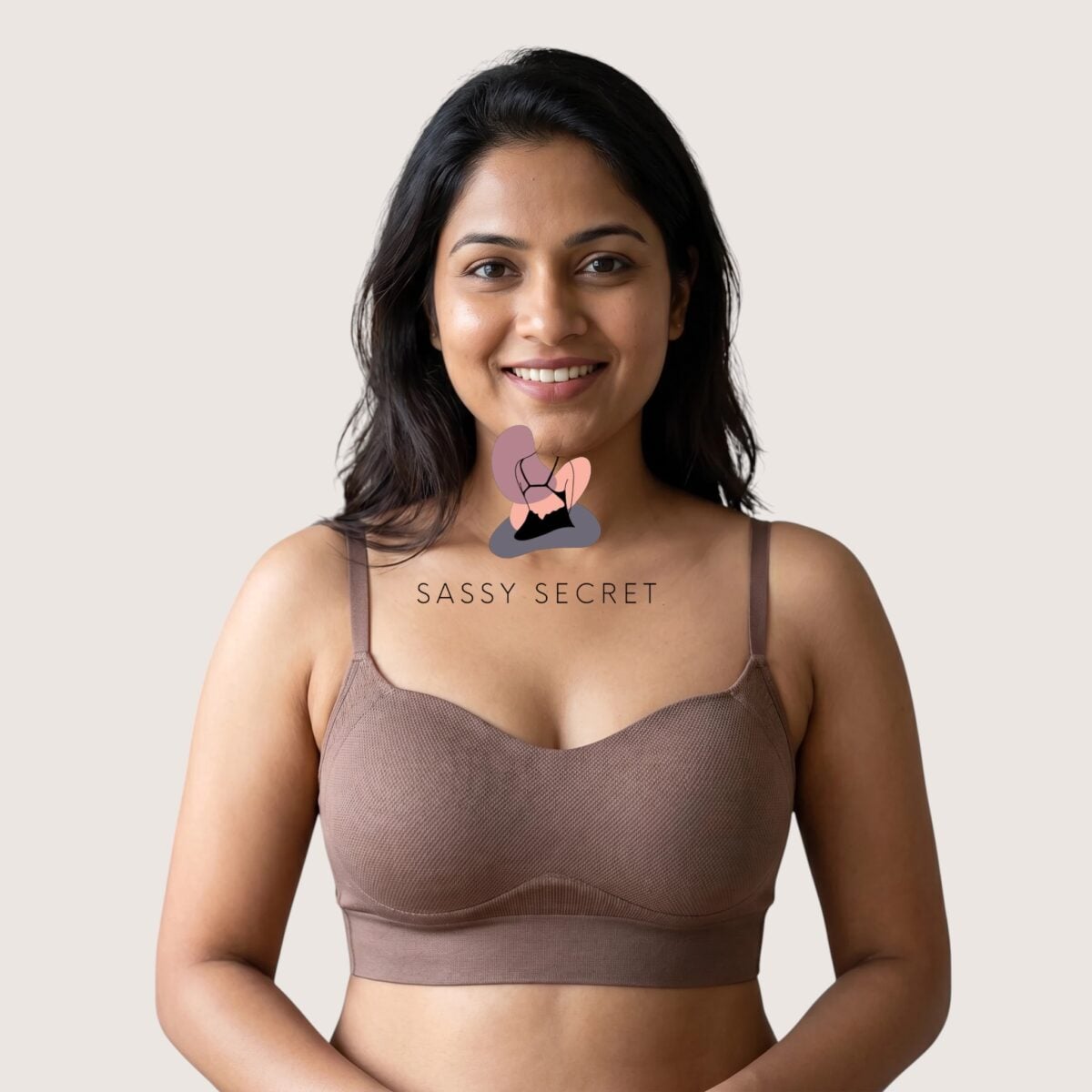 Regular Wear Wireless Push Up Bra – Anti-Sagging Lift (Imported) – model image 1
