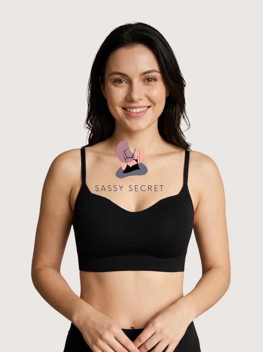 Regular Wear Wireless Push Up Bra – Anti-Sagging Lift (Imported) – model image 3