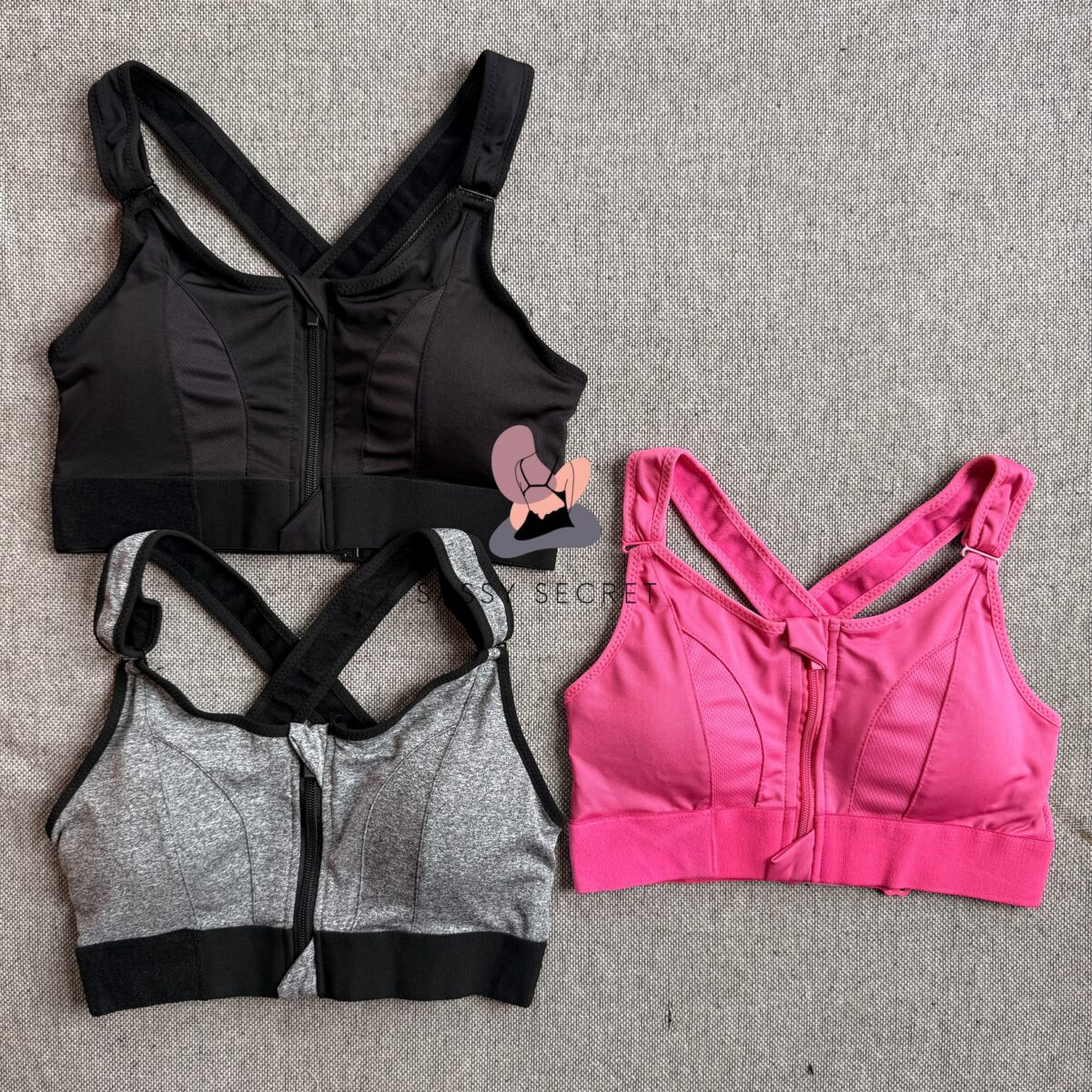 adjustable-heavy-support-front-zip-sports-bra-bd.jpg Adjustable Heavy Support Sports Bra – Front Zip & Velcro Fit (Imported) - Image 1