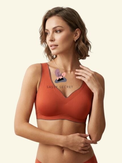 Fixed Shoulder Seamless Bra – Ice Silk Anti-Sagging Lift (Imported)