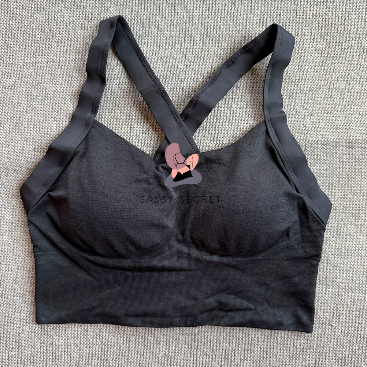 Anti-Bounce Seamless Sports Bra – Criss Cross Back Support (Imported)