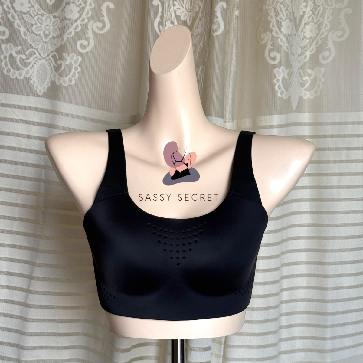 Seamless Perforated Sports Bra – Ultimate Breathable Cooling (Imported)