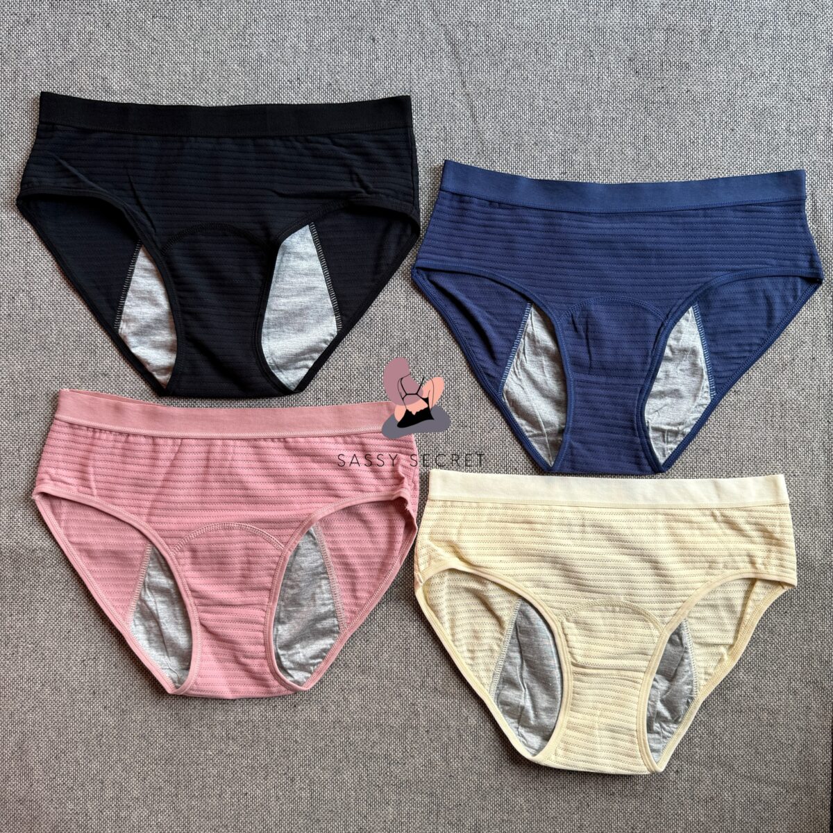 Mid Waist Leakproof Period Panty – Front & Back Stain Protection (Imported)