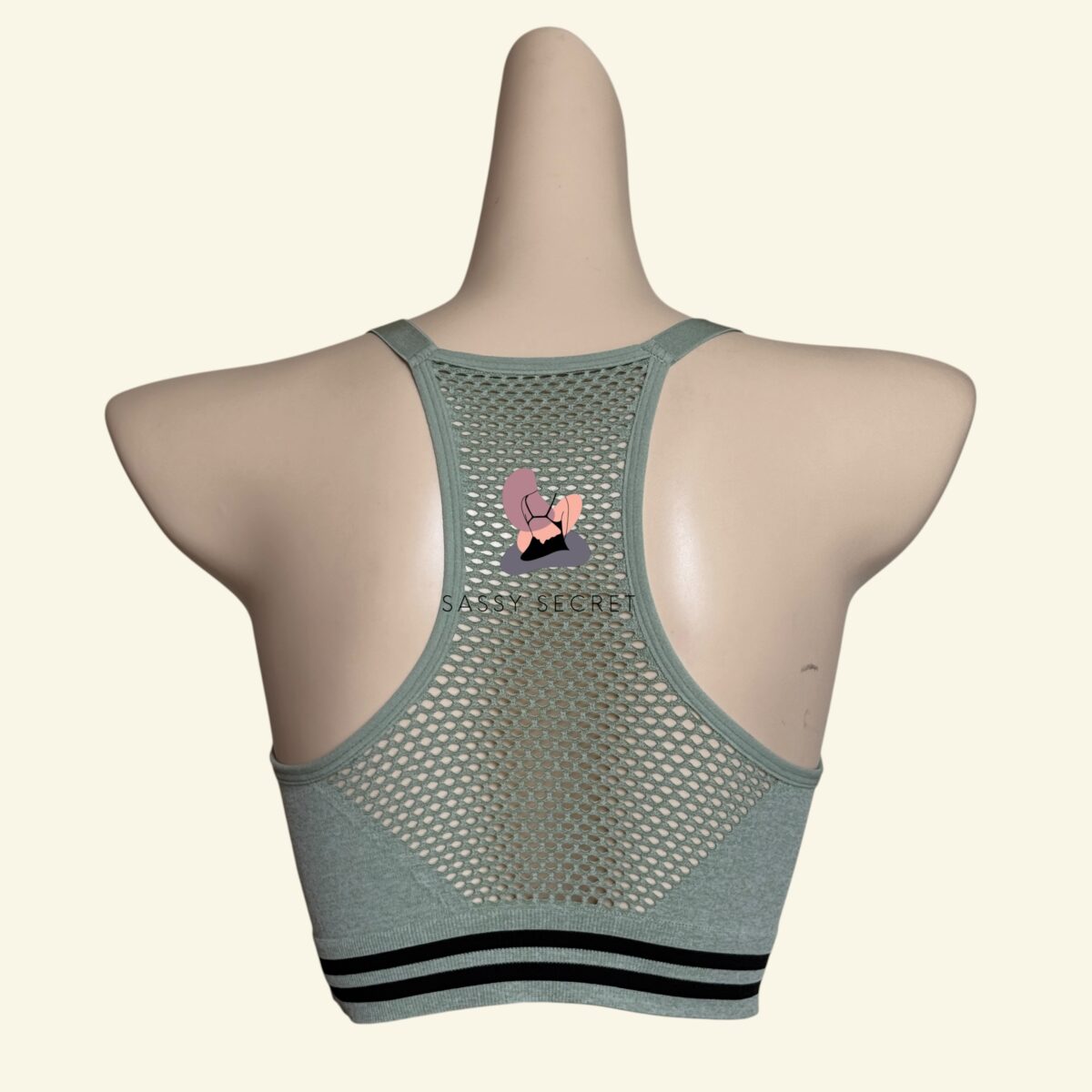 Heavy Support Racerback Sports Bra – Shockproof Gym Wear (Imported)
